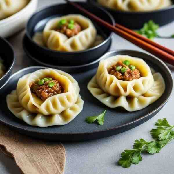 Постные вареники с тушеной капустой